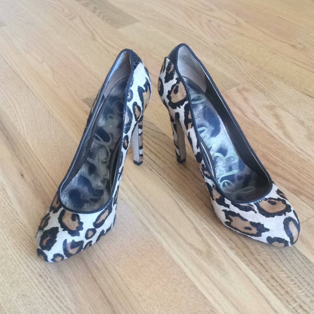 Sam Edelman Leopard Yasmine heels 5.5